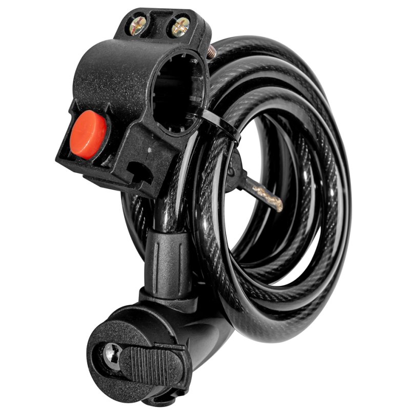 BRÜDER MANNESMANN antivol câble pour vélo, 1,8 mètre, noir